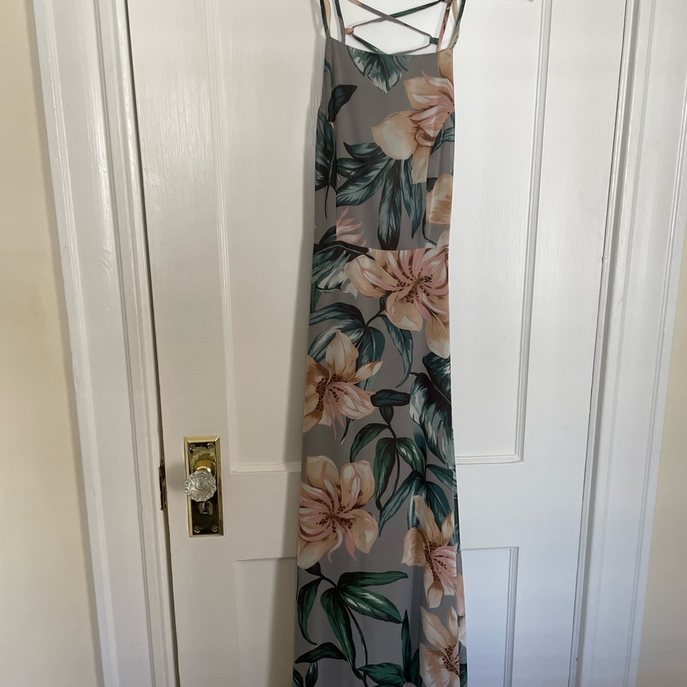 Green and Blue Sleeveless Spaghetti Strap Slip Maxi Dress for Wedding Guest